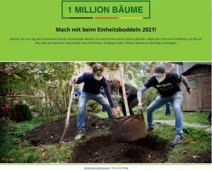 Einheitsbuddeln 2021 Baumpflanzen