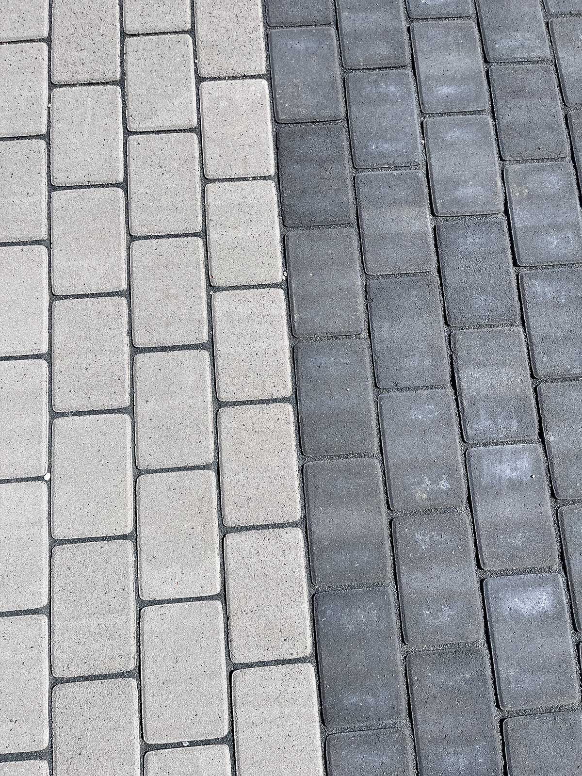 Betonsteinpflaster Terrassensteine gleichmäßig grau rechtwinklig in Lübeck - Gärtnerei Hinze